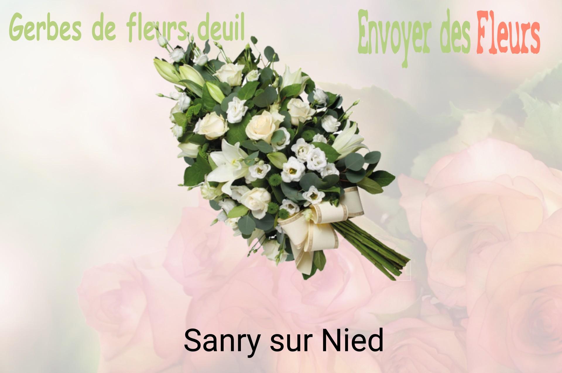 Gerbe de fleurs de deuil livrée à Sanry-sur-Nied